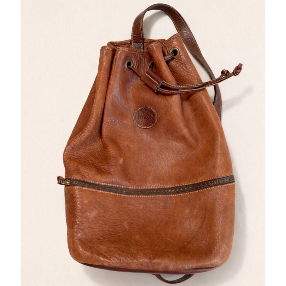 Vintage Roots Canada Full Grain Leather Rucksack Backpack – Cognac Patina